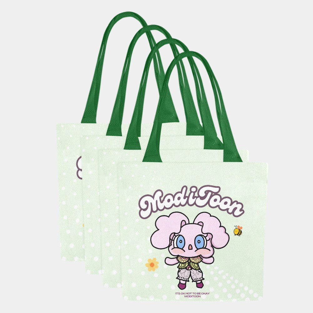 ModiToon Modi's Diary Canvas Eco-bag Ensemble de 4 | 모디툰 모디의 다이어리 에코백 4종 세트