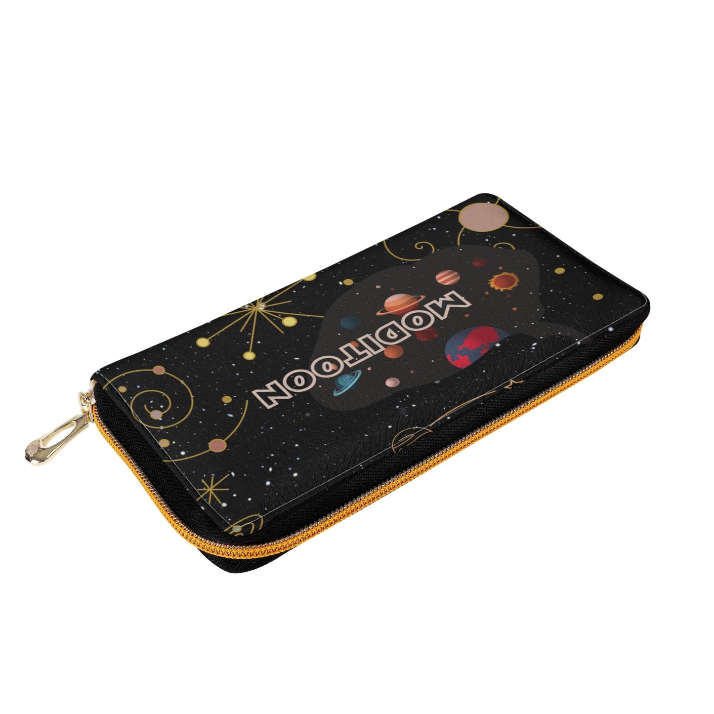 ModiToon Universe Portefeuille à fermeture éclair en cuir PU | 모디툰 유니버스 장지갑