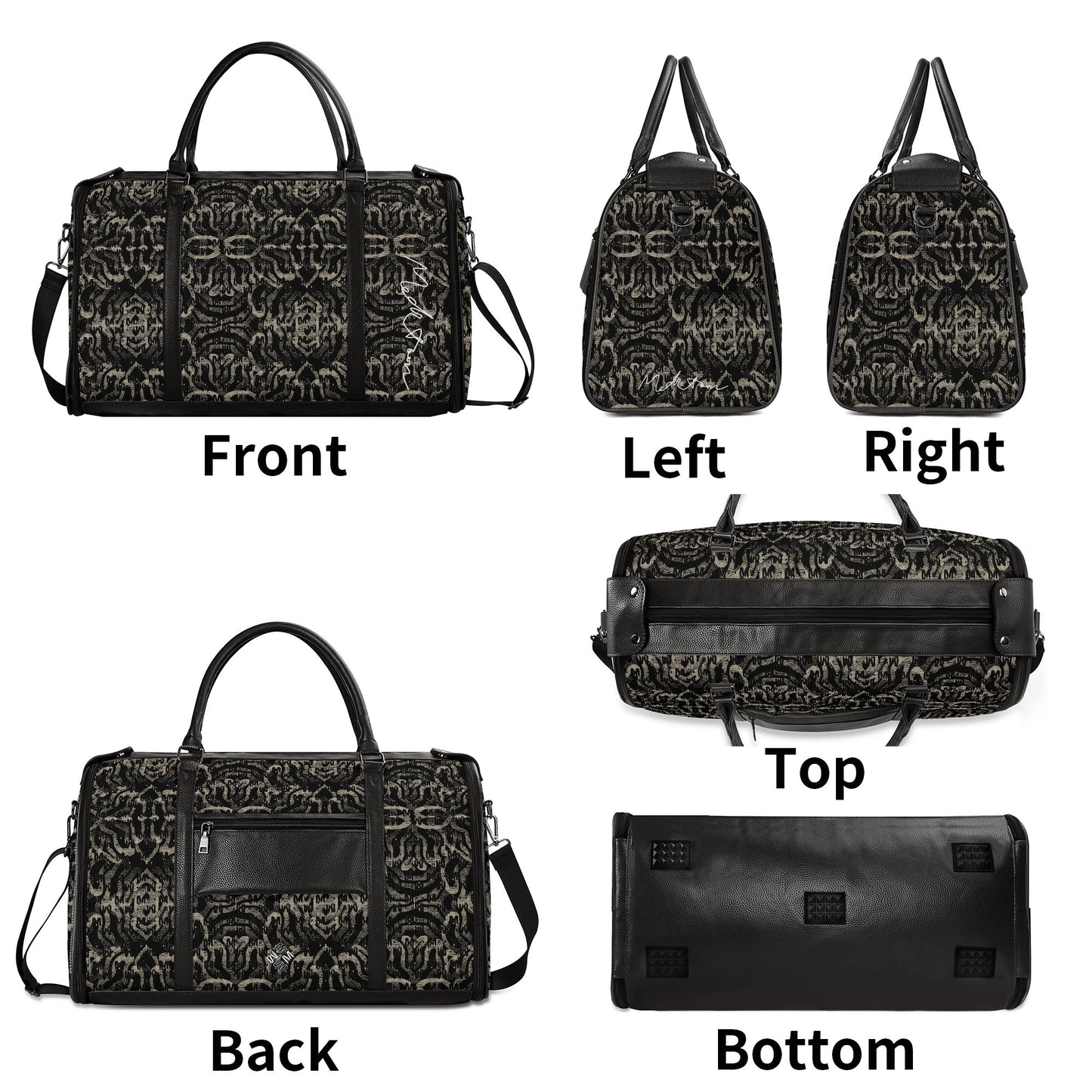Black ModiToon SAN Unisex Travel Duffle Bag | 블랙 모디툰 남녀공용 여행가방
