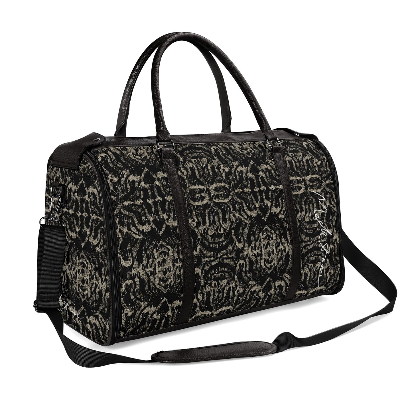 Black ModiToon SAN Unisex Travel Duffle Bag | 블랙 모디툰 남녀공용 여행가방