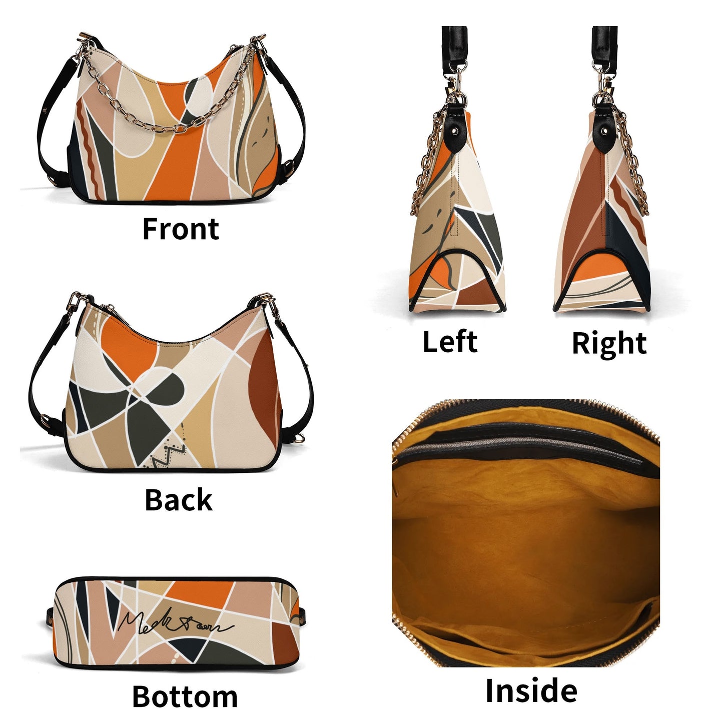 ModiToon Bloom Your Day Twill Faux Leather Chain Shoulder Bag | 모디툰 피우리 체인숄더백