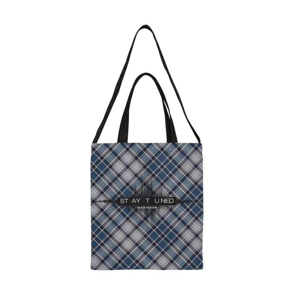 ModiToon Staytuned Check Ecobag Two way 모디툰 스테이튠드 체크 투웨이 에코백