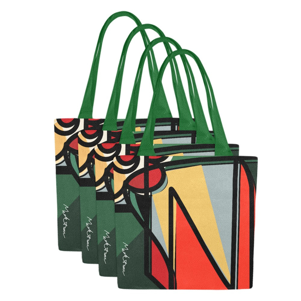 ModiToon Blooming Canvas Eco-bag Lot de 4 | 모디툰 피우리 캔버스 에코백 4종 세트