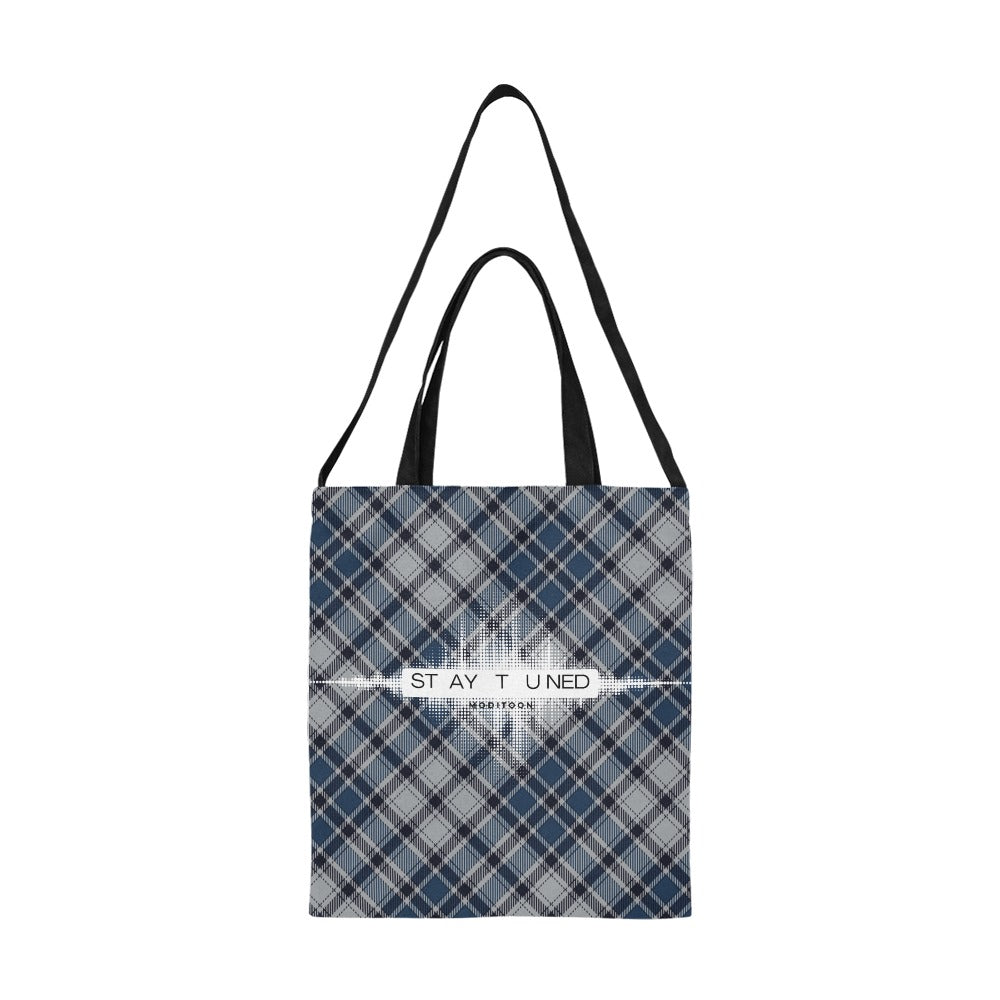 ModiToon Staytuned Check Ecobag Two way 모디툰 스테이튠드 체크 투웨이 에코백