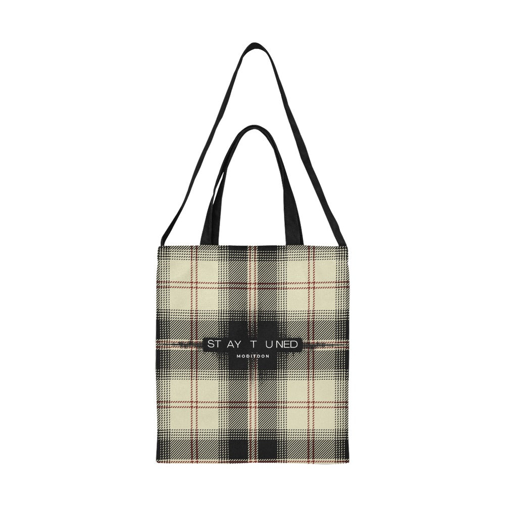 ModiToon Staytuned Check Ecobag Two way 모디툰 스테이튠드 체크 투웨이 에코백