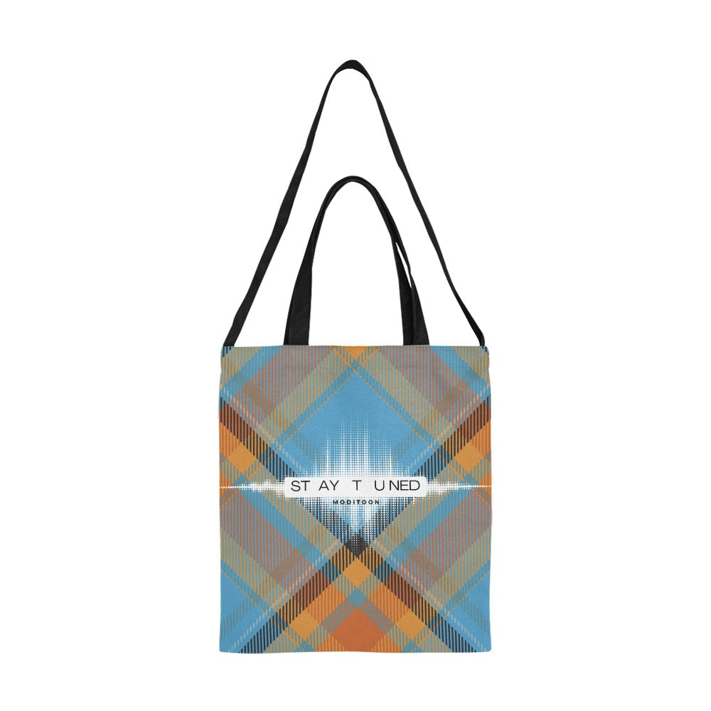 ModiToon Staytuned Check Ecobag Two way 모디툰 스테이튠드 체크 투웨이 에코백