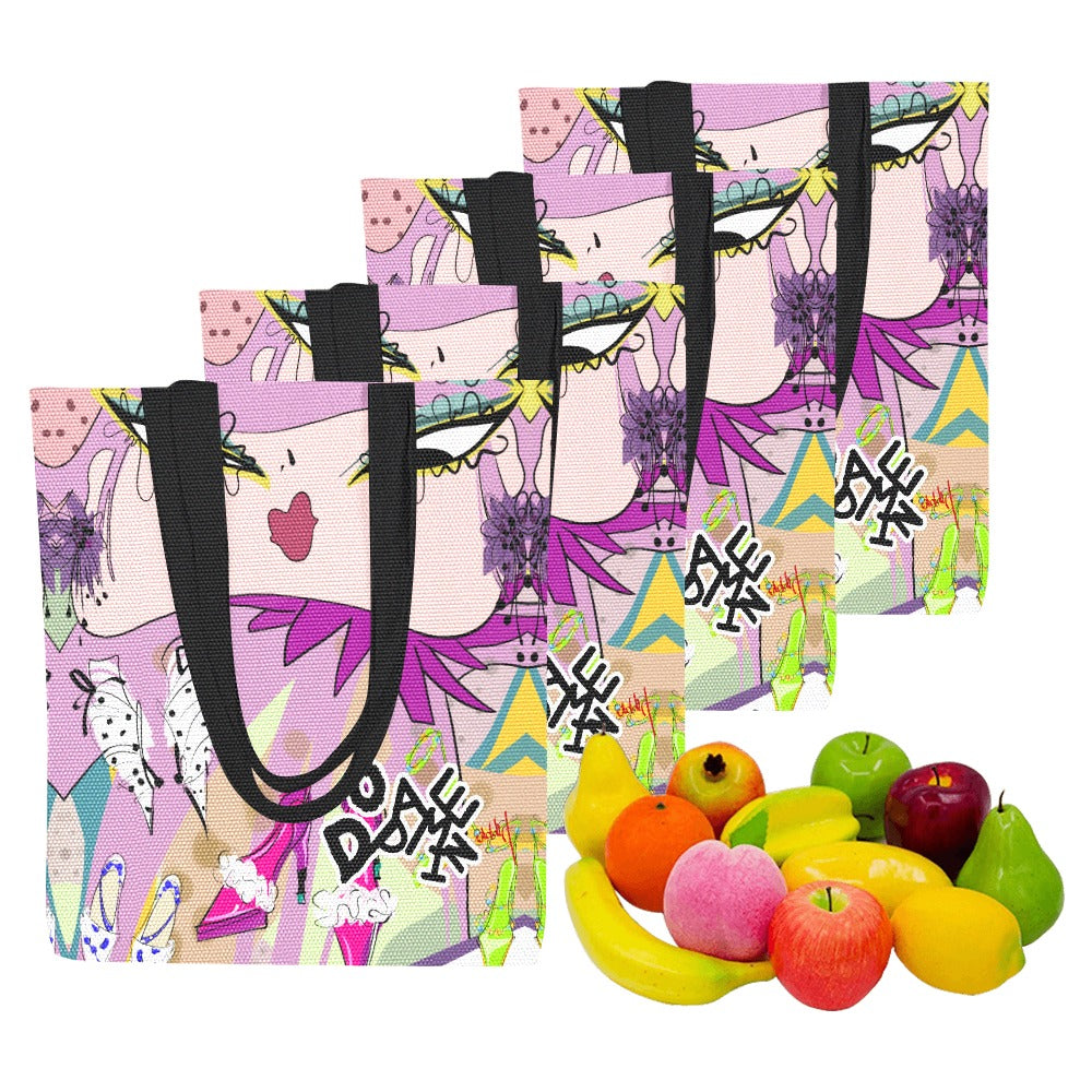 Dopamine Addict Canvas Eco-Bag 4 Sets | 도파민어딕트 캔버스 에코백 4종세트