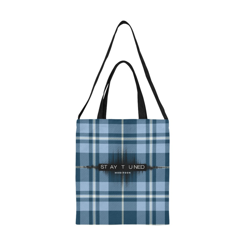 ModiToon Staytuned Check Ecobag Two way 모디툰 스테이튠드 체크 투웨이 에코백