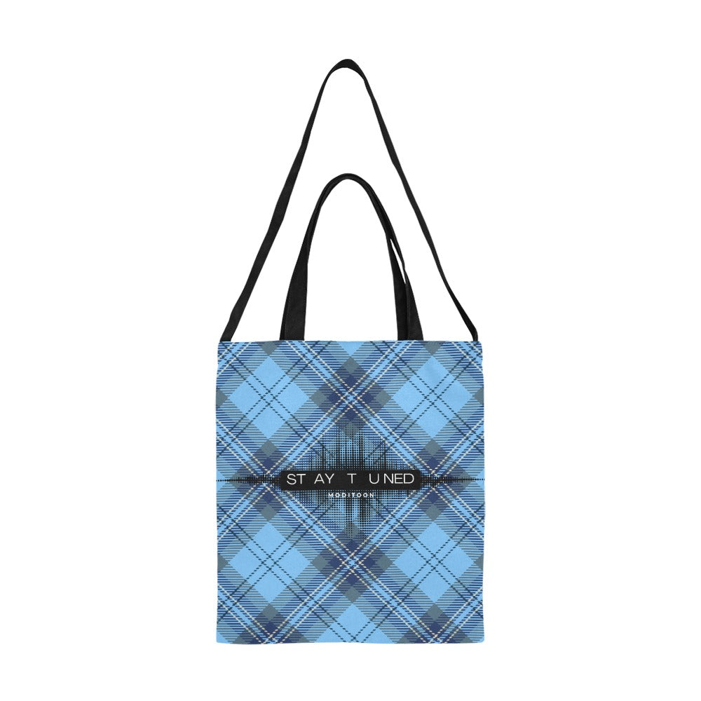 ModiToon Staytuned Check Ecobag Two way 모디툰 스테이튠드 체크 투웨이 에코백