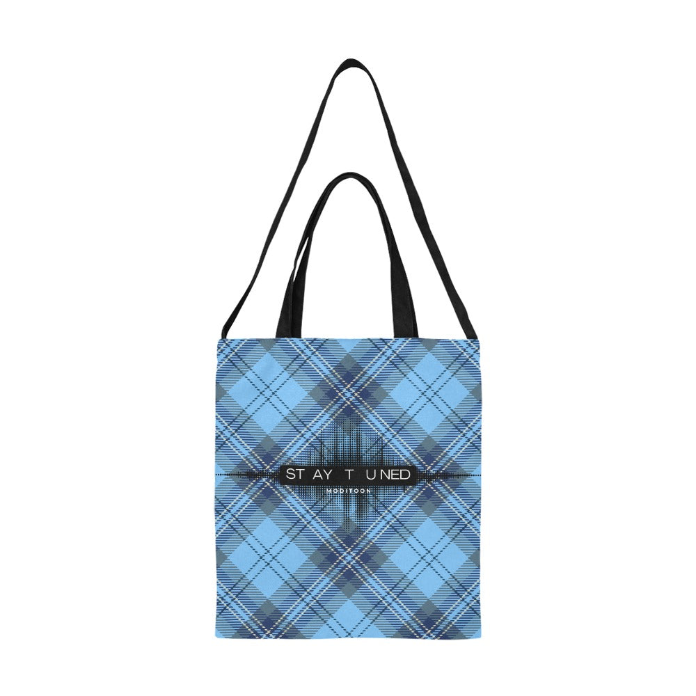 ModiToon Staytuned Check Ecobag Two way 모디툰 스테이튠드 체크 투웨이 에코백