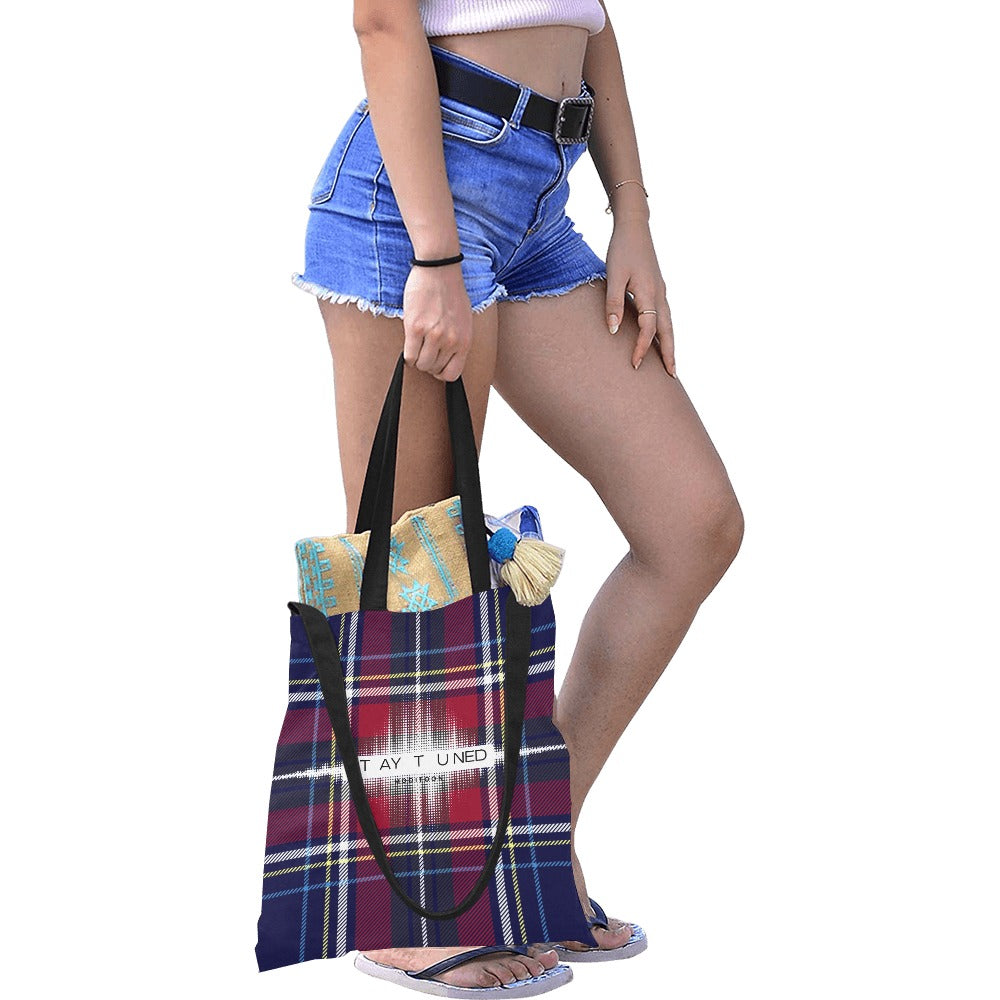 ModiToon Staytuned Check Ecobag Two way 모디툰 스테이튠드 체크 투웨이 에코백