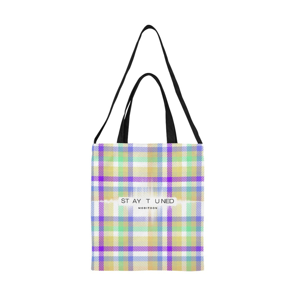 ModiToon Staytuned Check Ecobag Two way 모디툰 스테이튠드 체크 투웨이 에코백