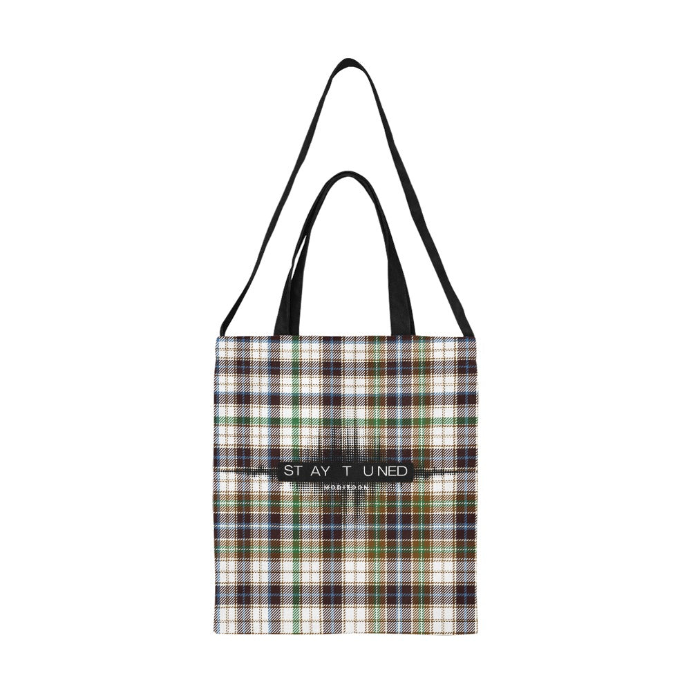 ModiToon Staytuned Check Ecobag Two way 모디툰 스테이튠드 체크 투웨이 에코백