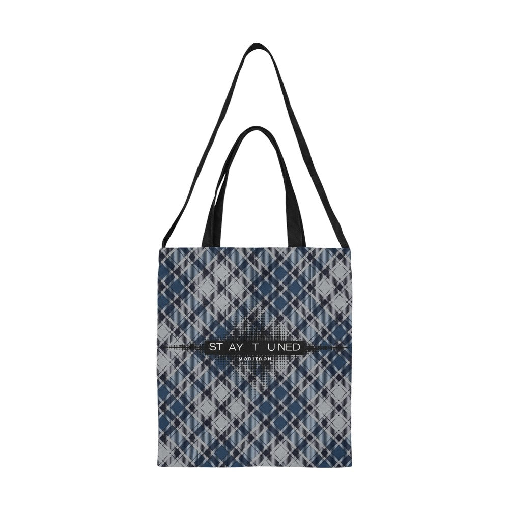 ModiToon Staytuned Check Ecobag Two way 모디툰 스테이튠드 체크 투웨이 에코백