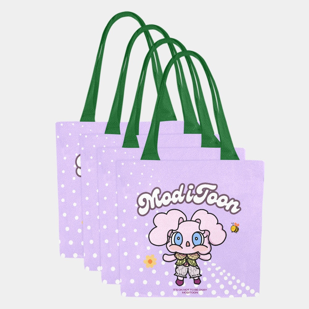 ModiToon Modi's Diary Canvas Eco-bag Ensemble de 4 | 모디툰 모디의 다이어리 에코백 4종 세트