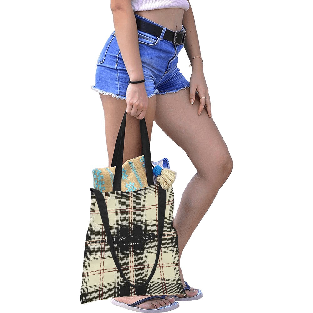 ModiToon Staytuned Check Ecobag Two way 모디툰 스테이튠드 체크 투웨이 에코백