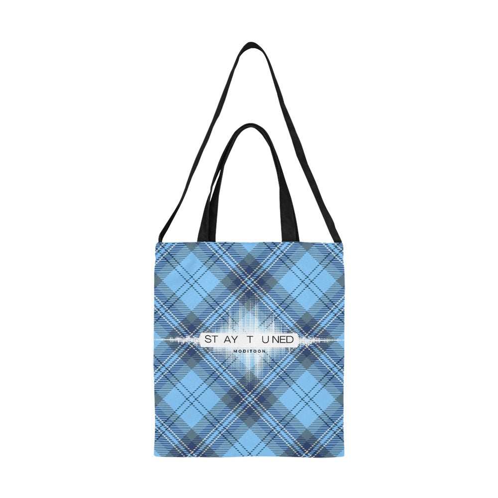 ModiToon Staytuned Check Ecobag Two way 모디툰 스테이튠드 체크 투웨이 에코백
