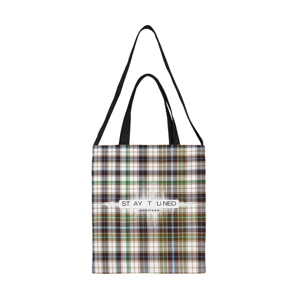 ModiToon Staytuned Check Ecobag Two way 모디툰 스테이튠드 체크 투웨이 에코백