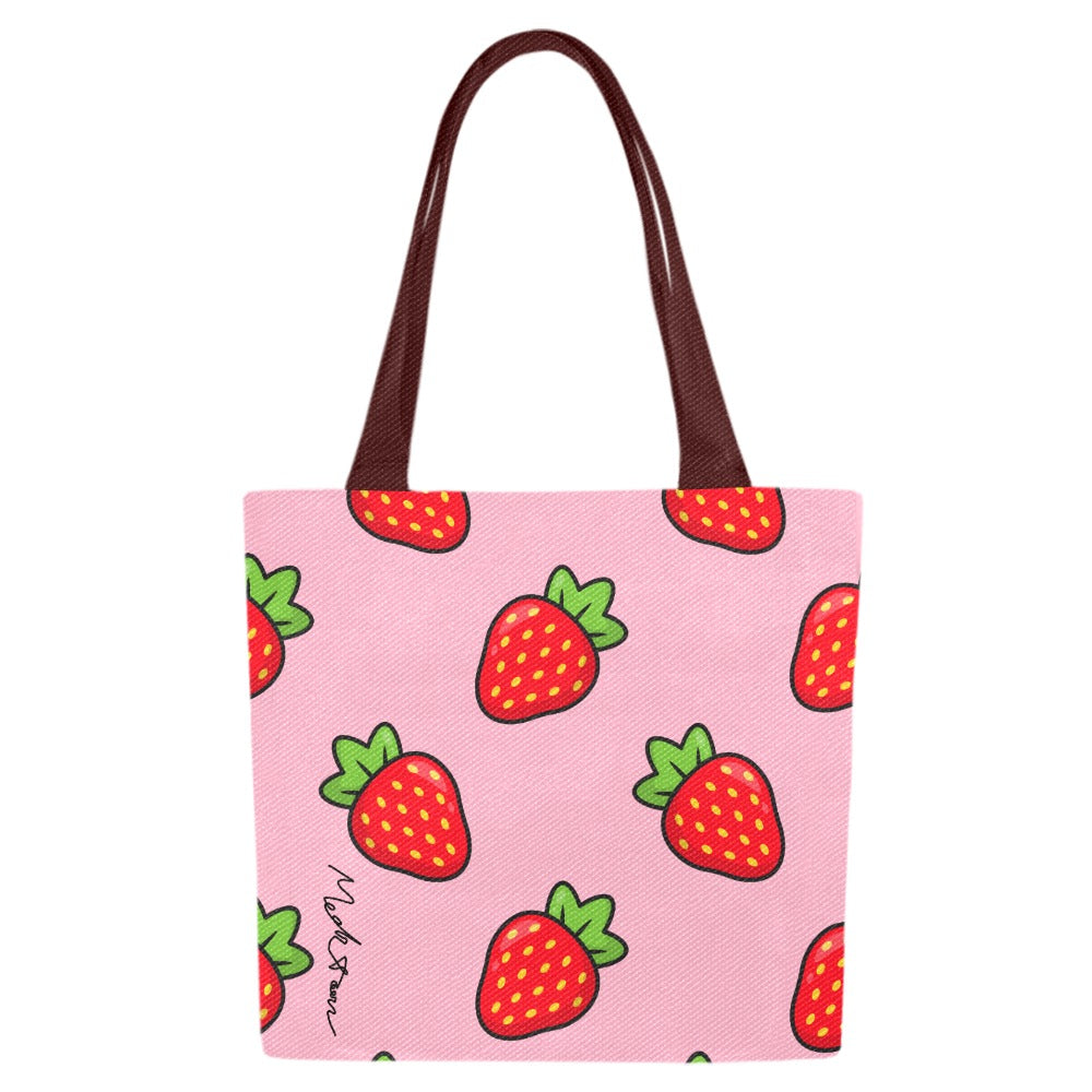 ModiToon Modi's Diary Strawberry Dream Canvas Eco-bag Ensemble de 4 | 모디툰 모디의 다이어리 스트로베리 드림 에코백 4종 세트