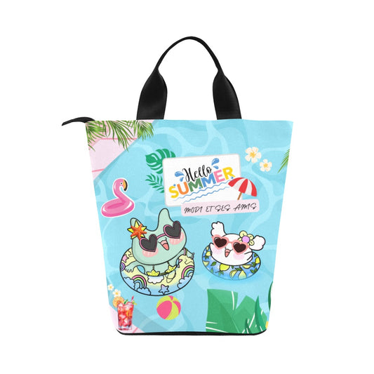 Modi Et Ses Amis Water Park Summer Nylon Sac à lunch léger (Noir) | 모디와 친구들 워터파크 런치 피크닉 미니백 (블랙)