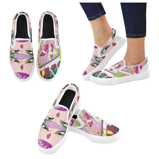 [Dopamine Addict] Chaussures à enfiler en toile pour femmes