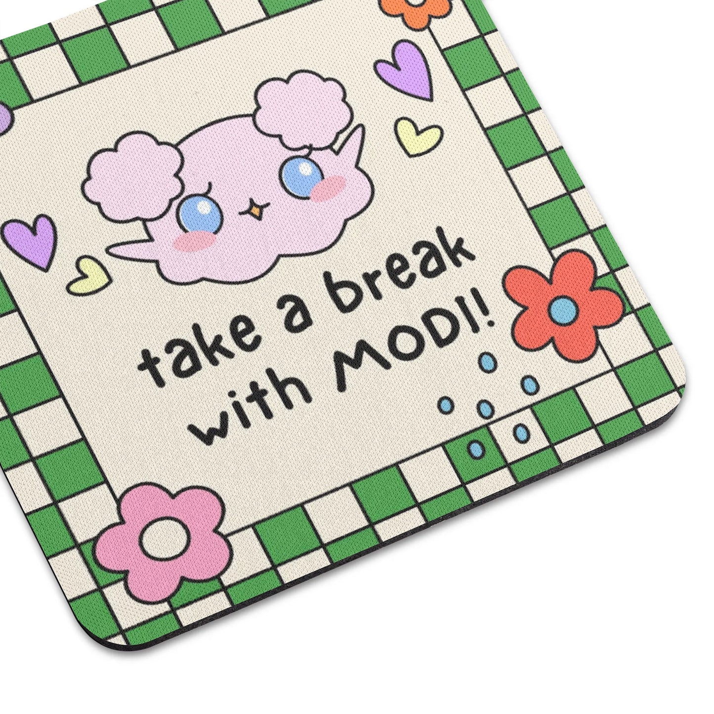 Break Time MODI 고무 코스터 세트