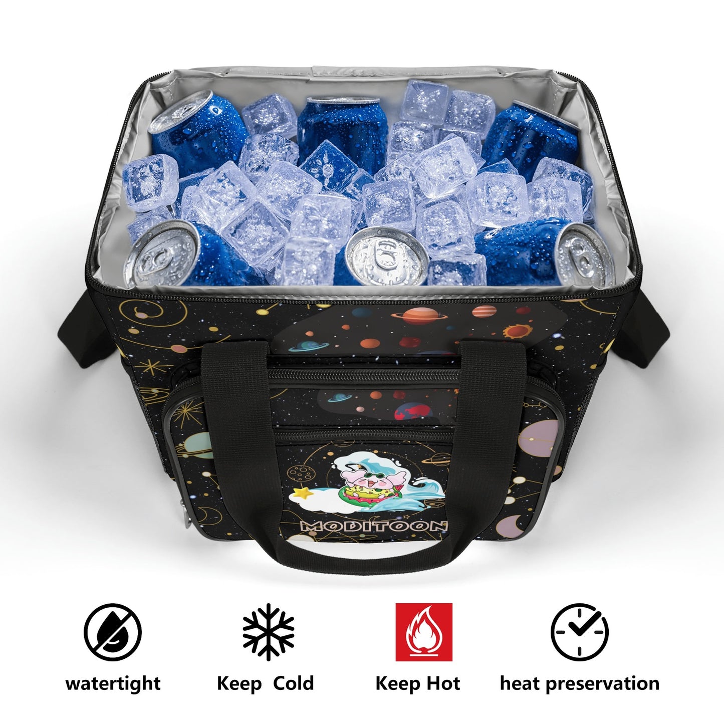 ModiToon Universe Insulated Picnic Bag Leakproof Cooler Bag Lunch Box