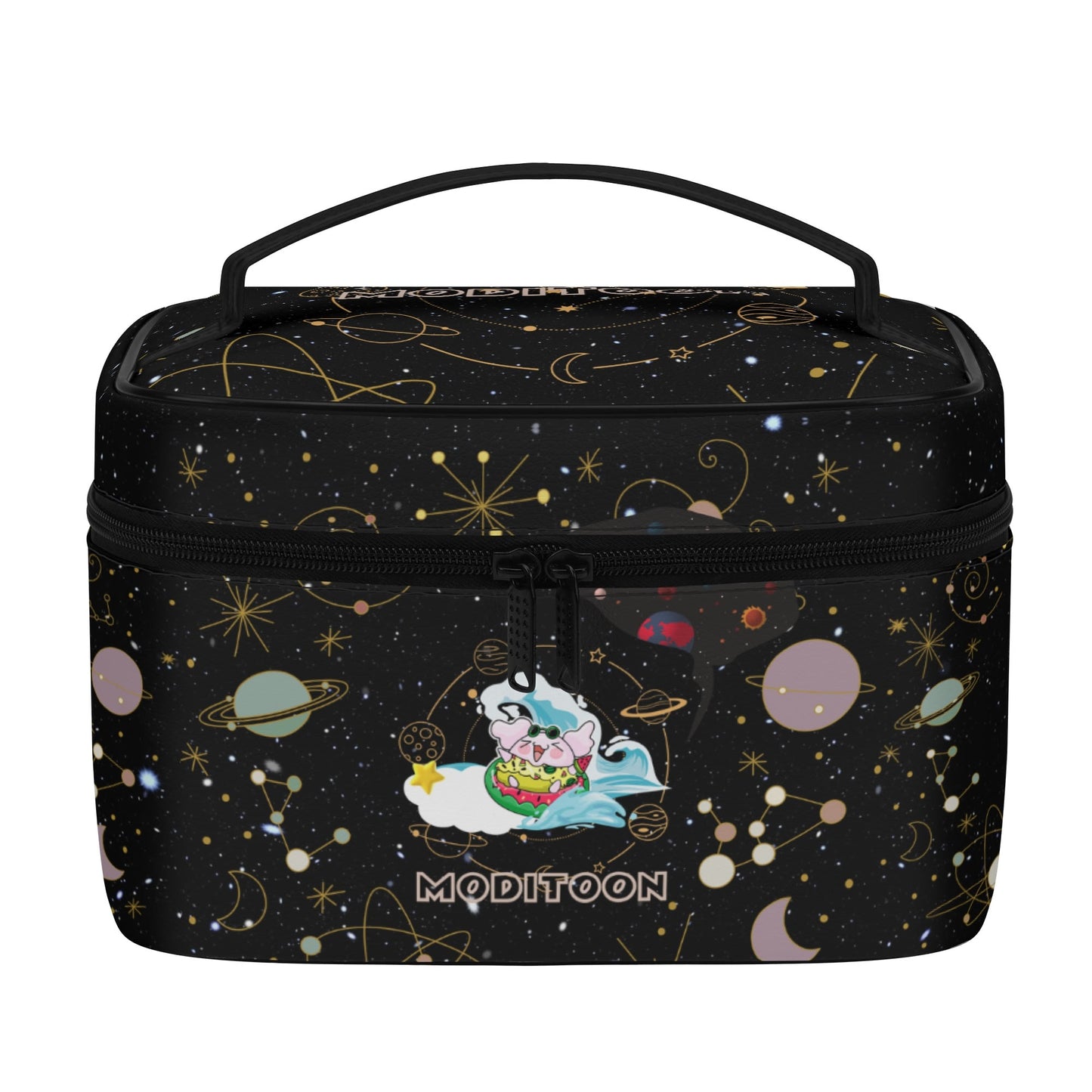 ModiToon Universe Leather Cosmetic Bag | 모디툰 유니버스 여행용 화장품 파우치