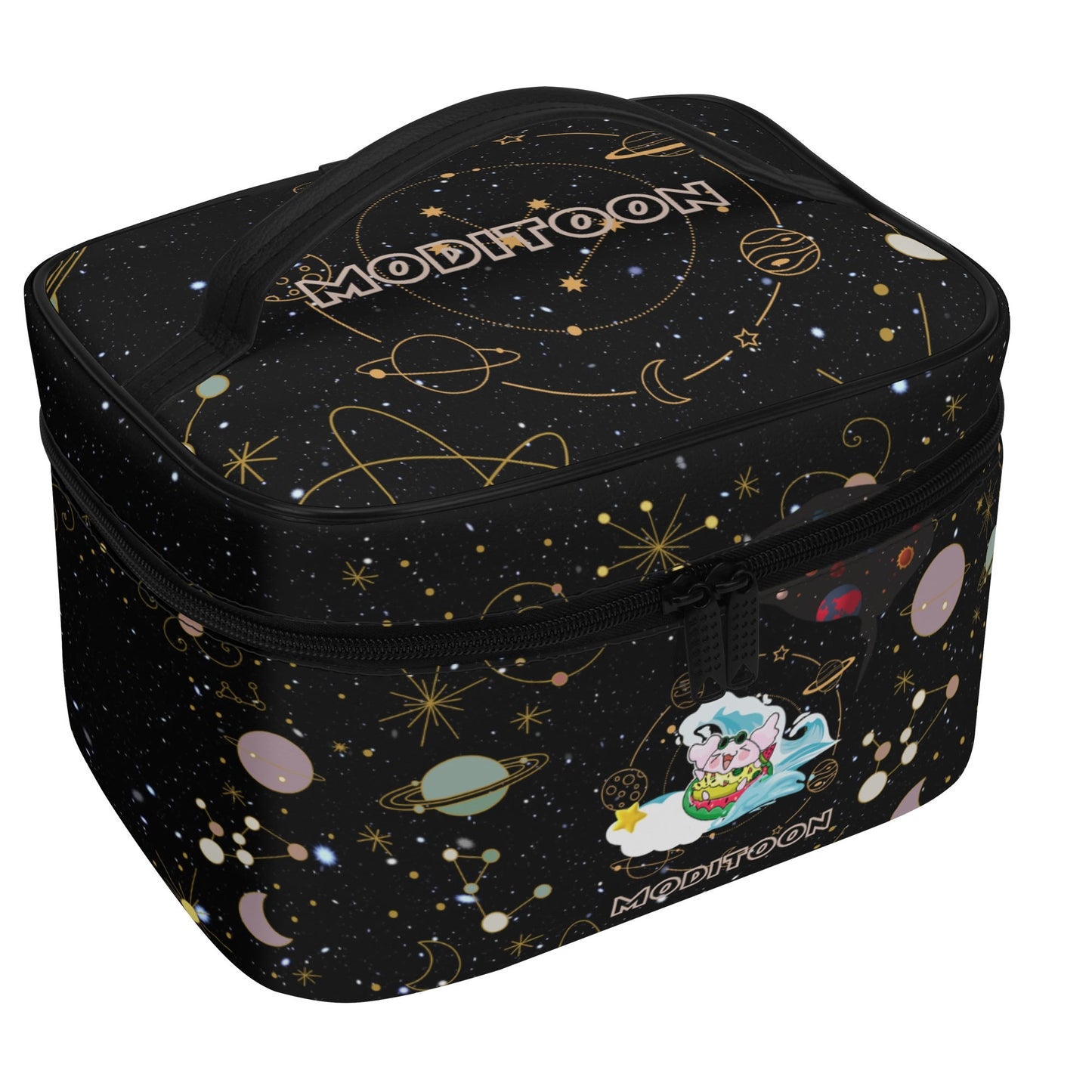 ModiToon Universe Leather Cosmetic Bag | 모디툰 유니버스 여행용 화장품 파우치