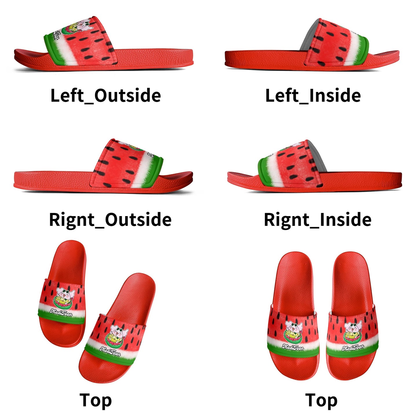 ModiToon Watermelon Colorful Sandals | 모디툰 수박 컬러풀 슬리퍼