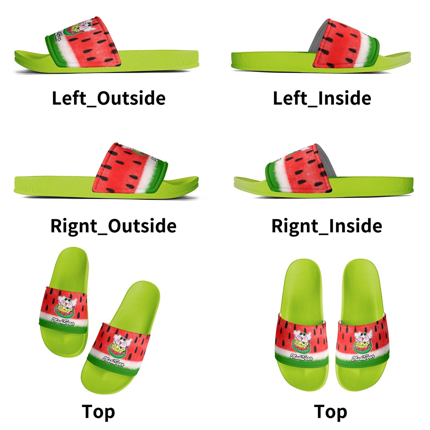 ModiToon Watermelon Colorful Sandals | 모디툰 수박 컬러풀 슬리퍼