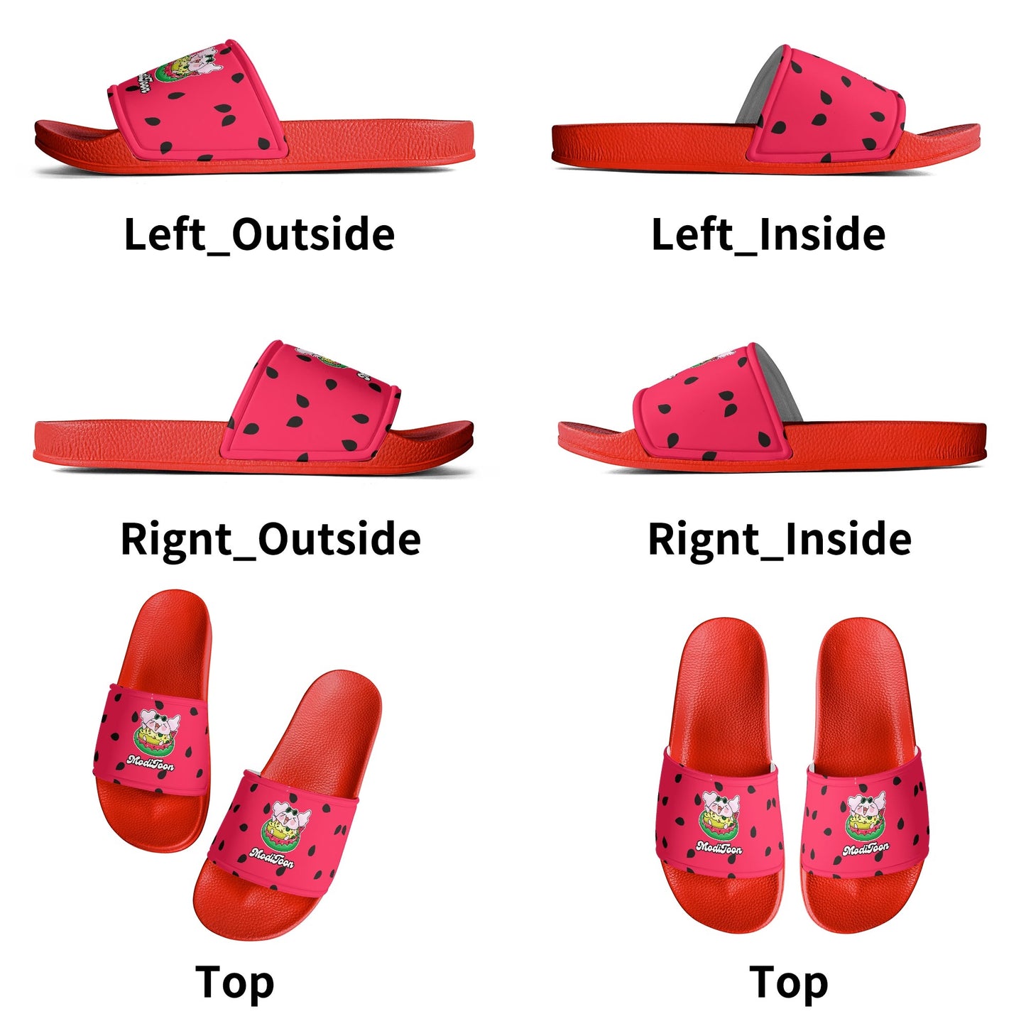 ModiToon Watermelon Colorful House Slippers | 모디툰 수박씨 컬러풀 슬리퍼