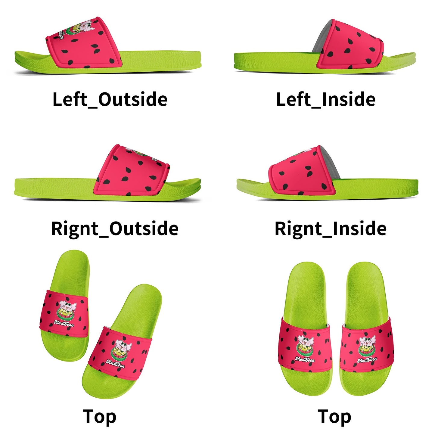 ModiToon Watermelon Colorful House Slippers | 모디툰 수박씨 컬러풀 슬리퍼