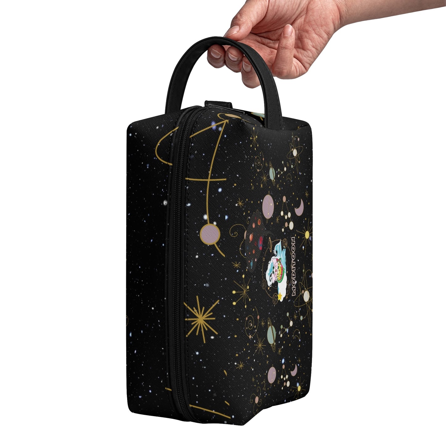 ModiToon Universe Leather Cosmetic Bag | 모디툰 유니버스 여행용 화장품 파우치