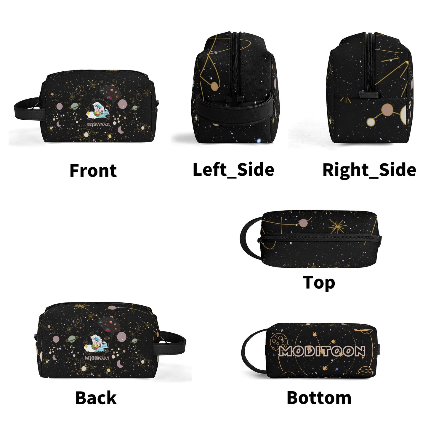 ModiToon Universe Leather Cosmetic Bag | 모디툰 유니버스 여행용 화장품 파우치