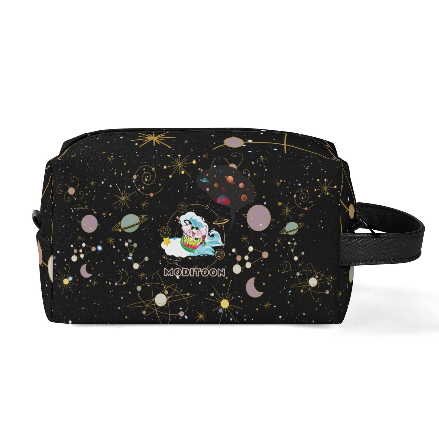 ModiToon Universe Leather Cosmetic Bag | 모디툰 유니버스 여행용 화장품 파우치