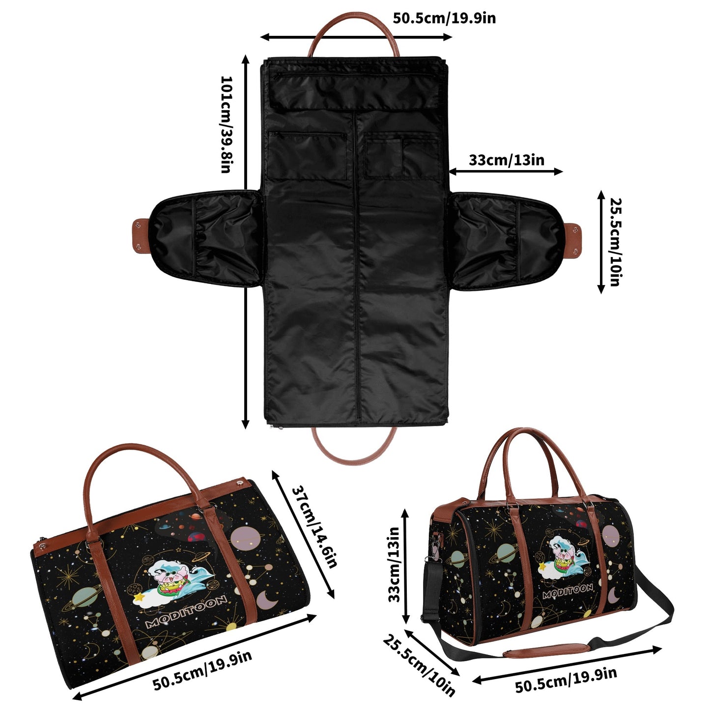 ModiToon Leather Duffle Bag Foldable Travel Bag | 모디툰 접이식 보스턴백