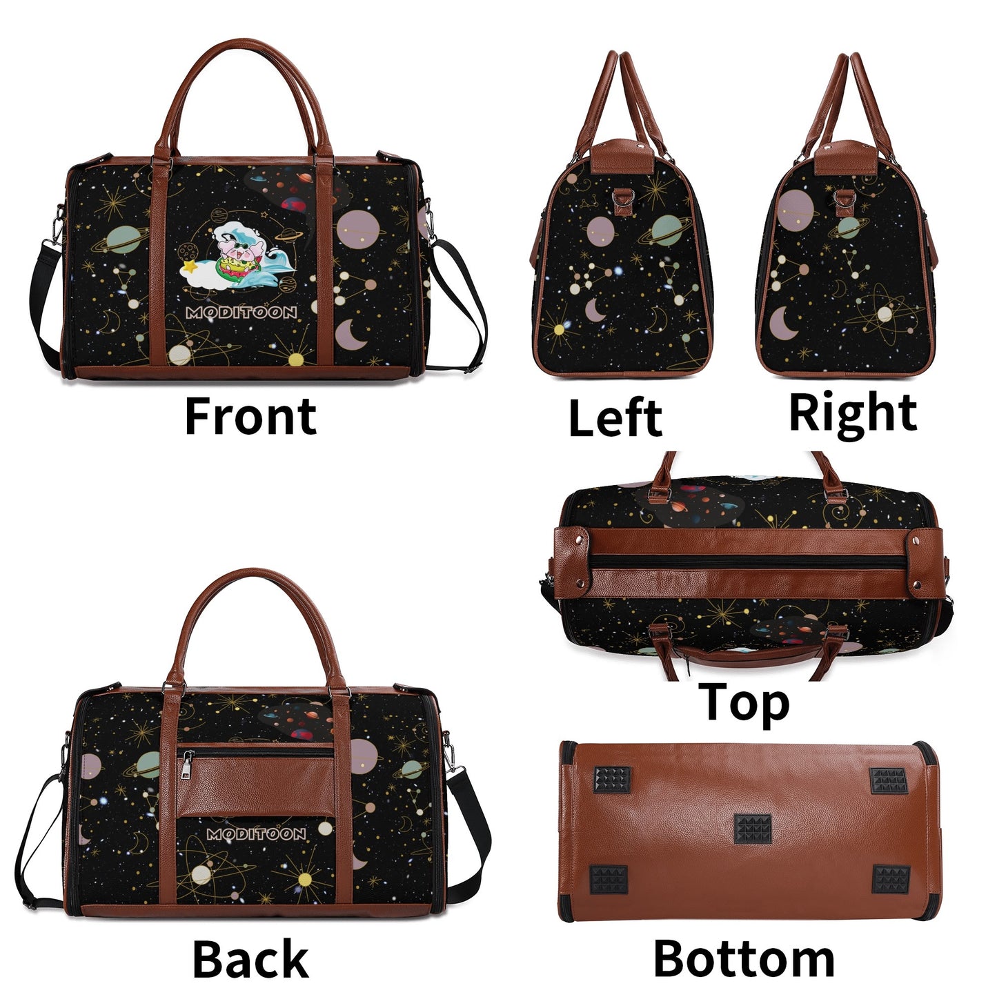 ModiToon Leather Duffle Bag Foldable Travel Bag | 모디툰 접이식 보스턴백