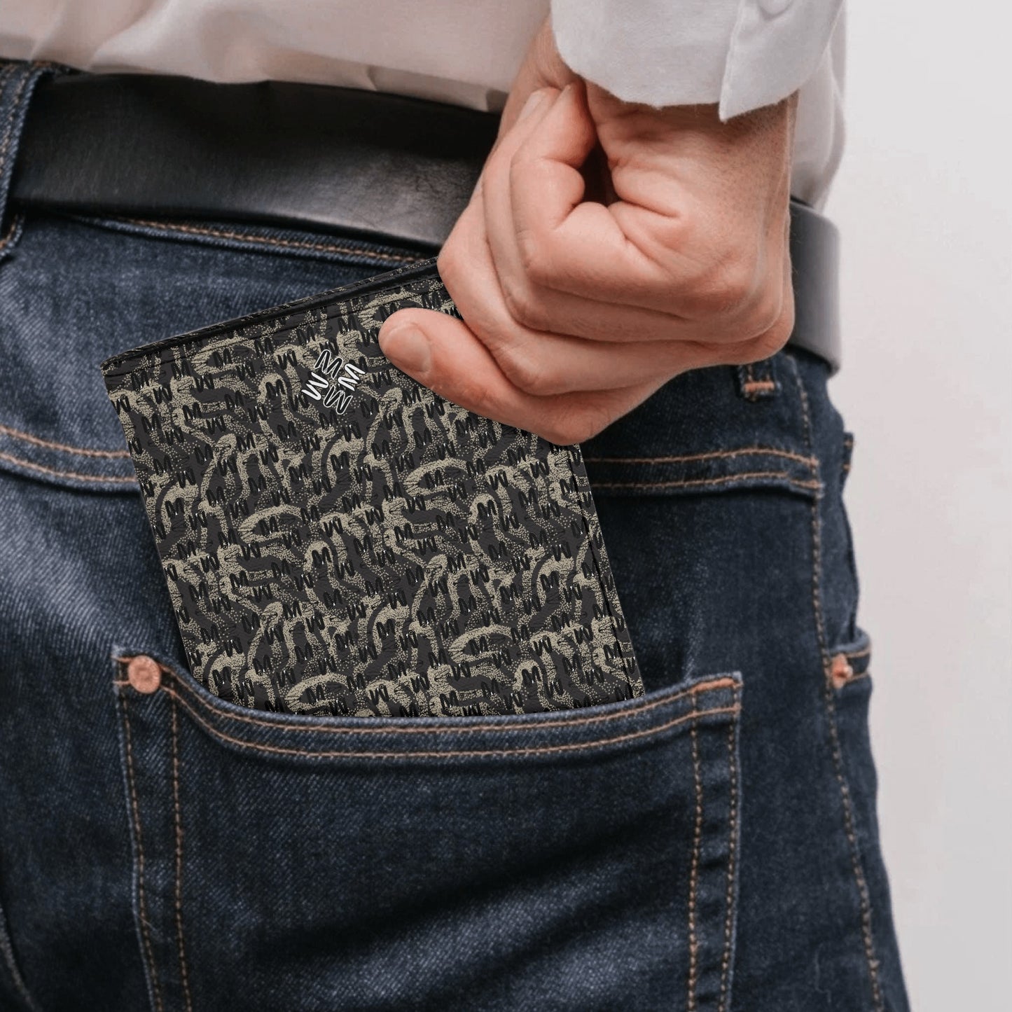 Mocha ModiToon Leather Passport Case | 모카 모디툰 여권케이스 명함지갑