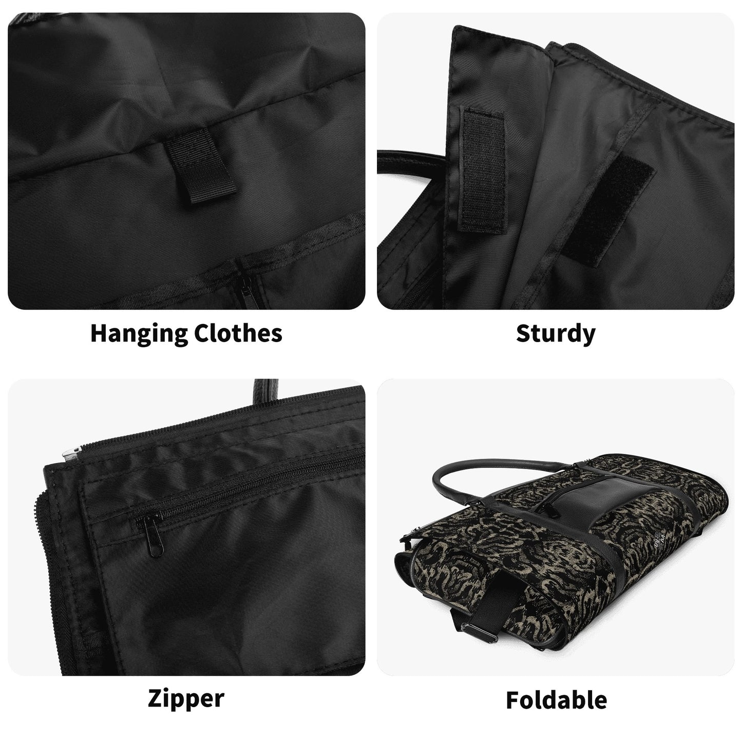 Black ModiToon SAN Unisex Travel Duffle Bag | 블랙 모디툰 남녀공용 여행가방