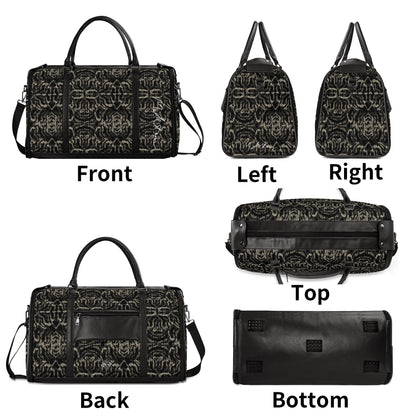 Black ModiToon SAN Unisex Travel Duffle Bag | 블랙 모디툰 남녀공용 여행가방