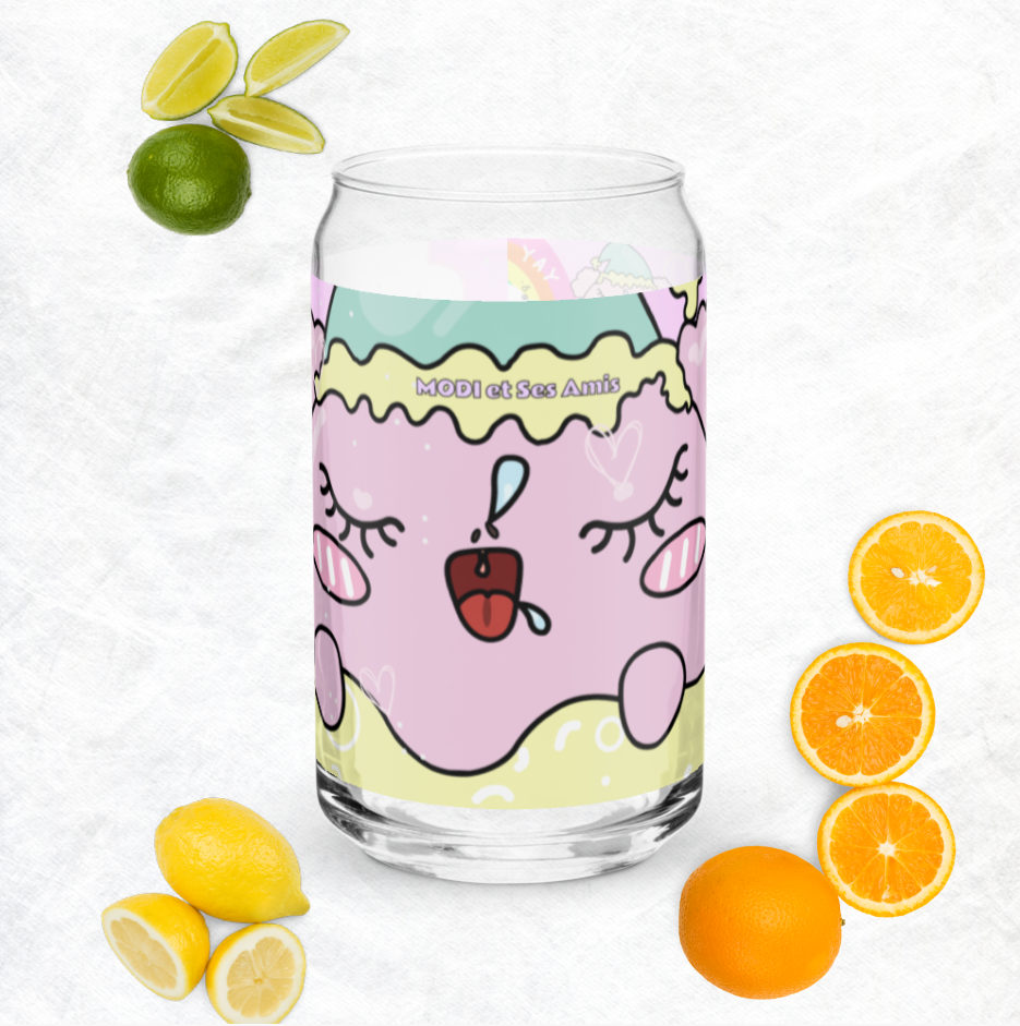 MODITOON PINK Can-shaped glass