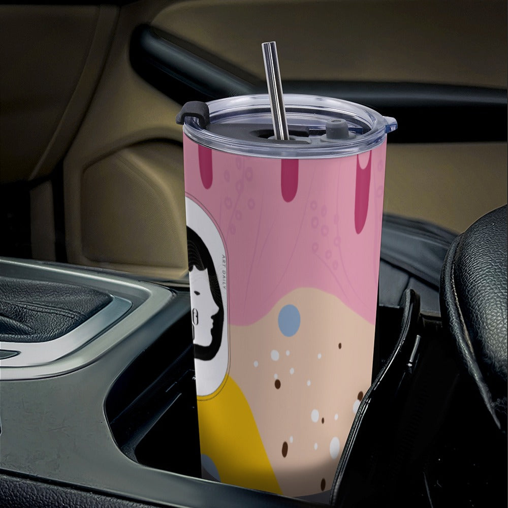 [Dopamine addict] Pink Sugar Power Travel Coffee Mug 20 Oz