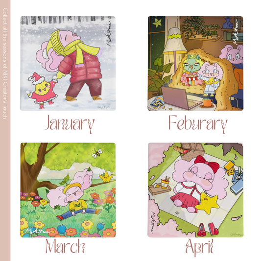 Modi et ses amis January~April Coasters | 모디와 친구들 1월~4월 컵받침