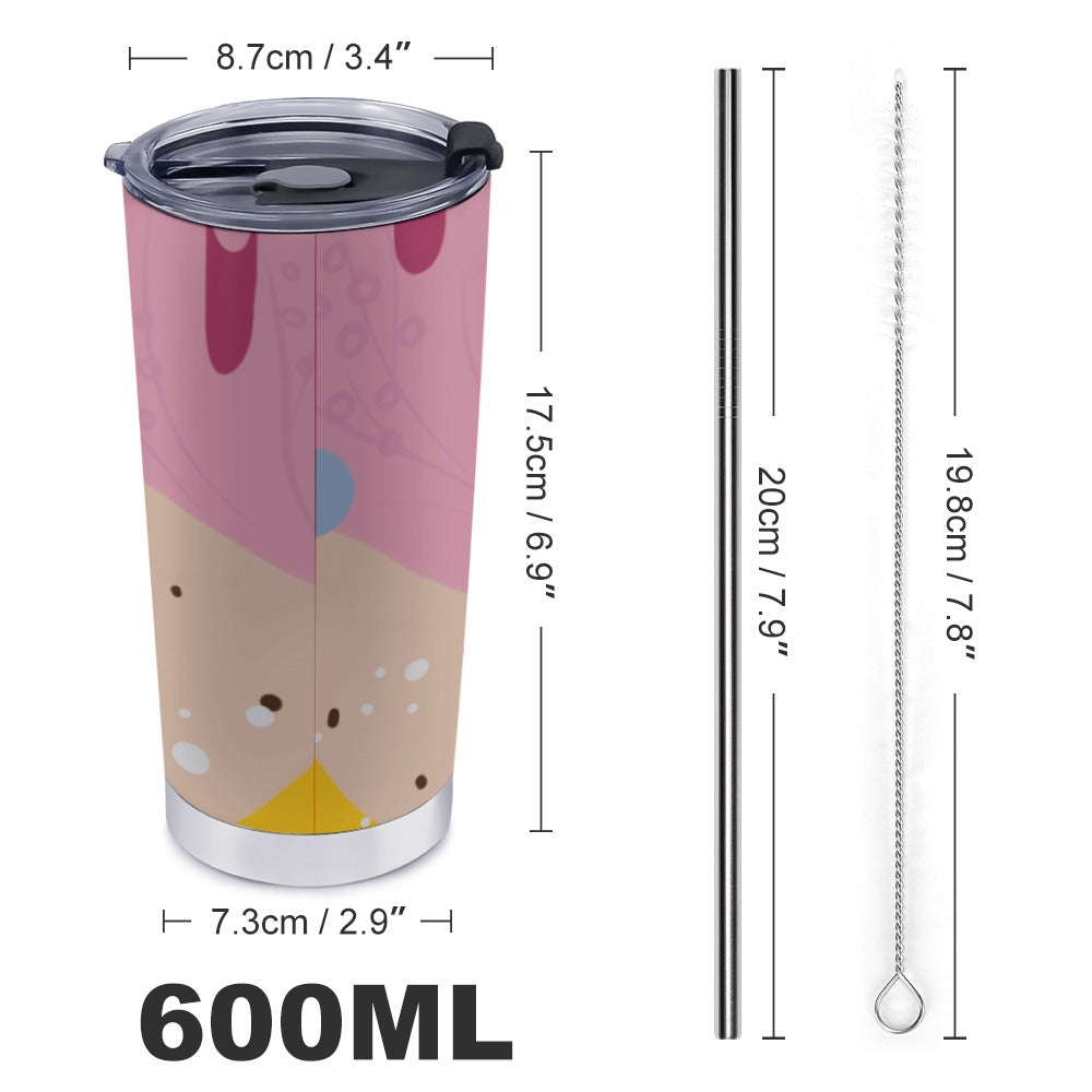 [Dopamine Addict] Pink Sugar Power Travel Coffee Mug 20 Oz