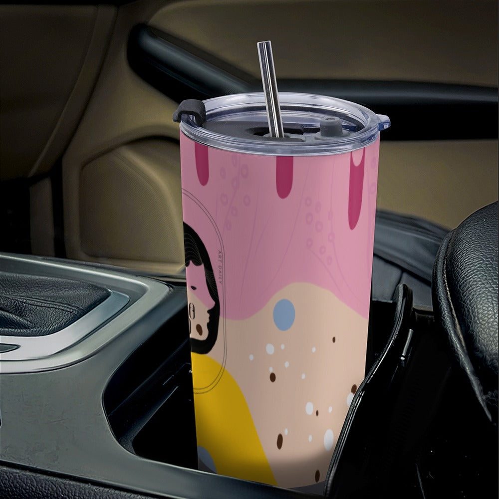 [Dopamine Addict] Pink Sugar Power Travel Coffee Mug 20 Oz