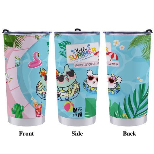 Modi et Ses Amis Waterpark Tasse à café de voyage d'été 20 oz | 모디와 친구들 워터파크 써머 텀블러