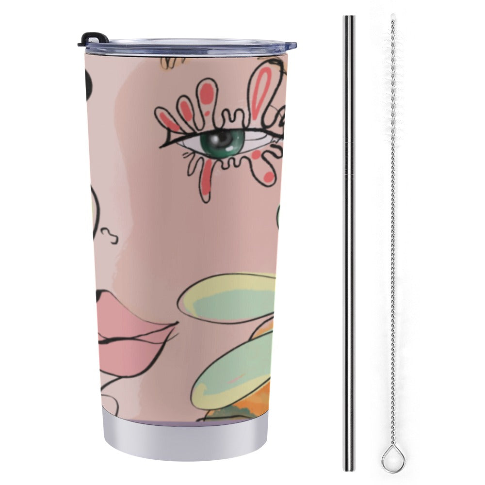 [Spring Mood] Flowery Breeze Travel Coffee Mug 20 Oz