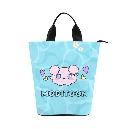 ModiToon Water Park Summer Nylon Lightweight Lunch Bag(Black) | 모디툰 워터파크 런치백