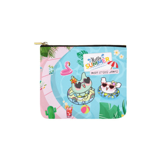 Modi et Ses Amis Pink Love Summer Daily Pouch S [Canvas] | 모디와 친구들 핑크러브 써머 데일리 파우치 스몰